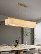 Premium Solstice Bar Alabaster Chandelier-Chandelier-Manorlights