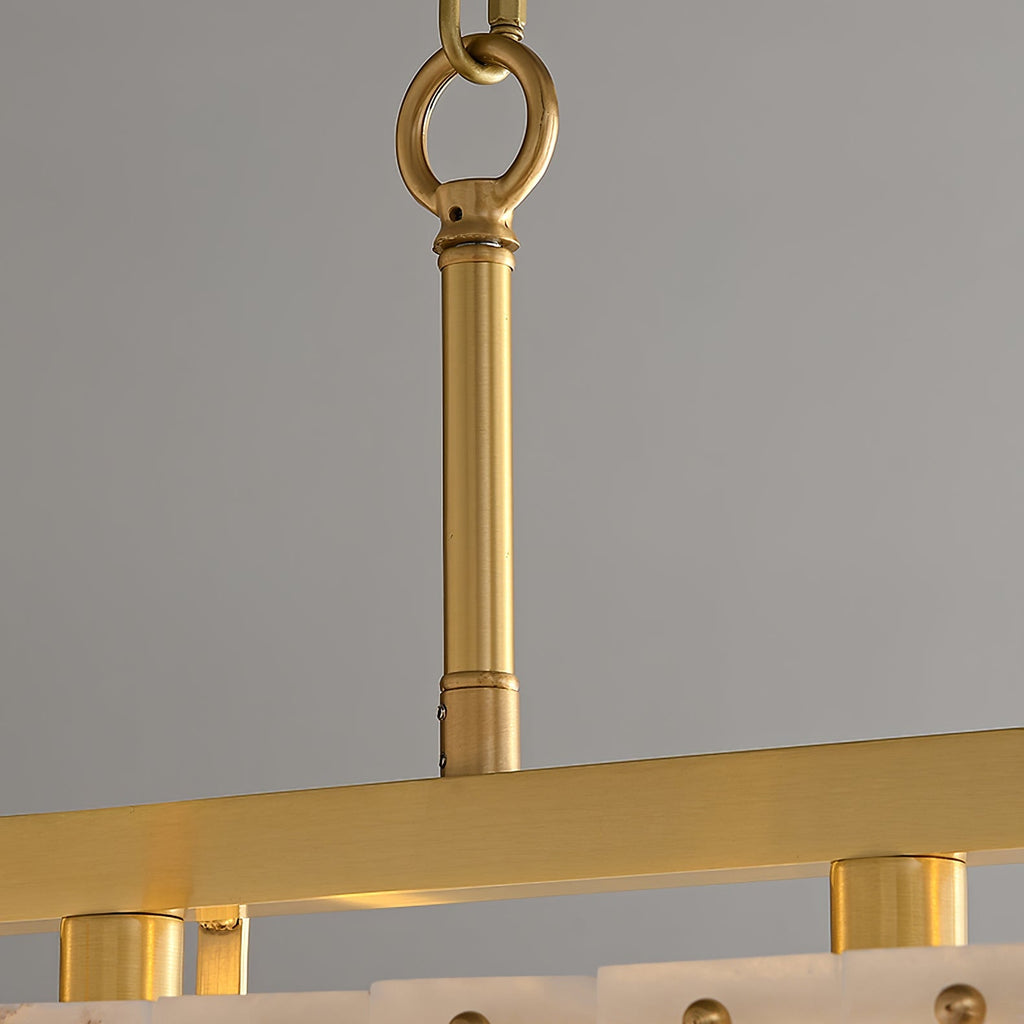 Premium Solstice Bar Alabaster Chandelier-Chandelier-Manorlights