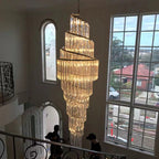 Luxury Spiral Crystal Chandelier for High-ceiling/Foyer/Staircase-Chandeliers-Manorlights