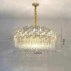 47.2 inch Palo large round crystal chandelier
