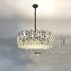 31.4 inch Palo round crystal chandelier