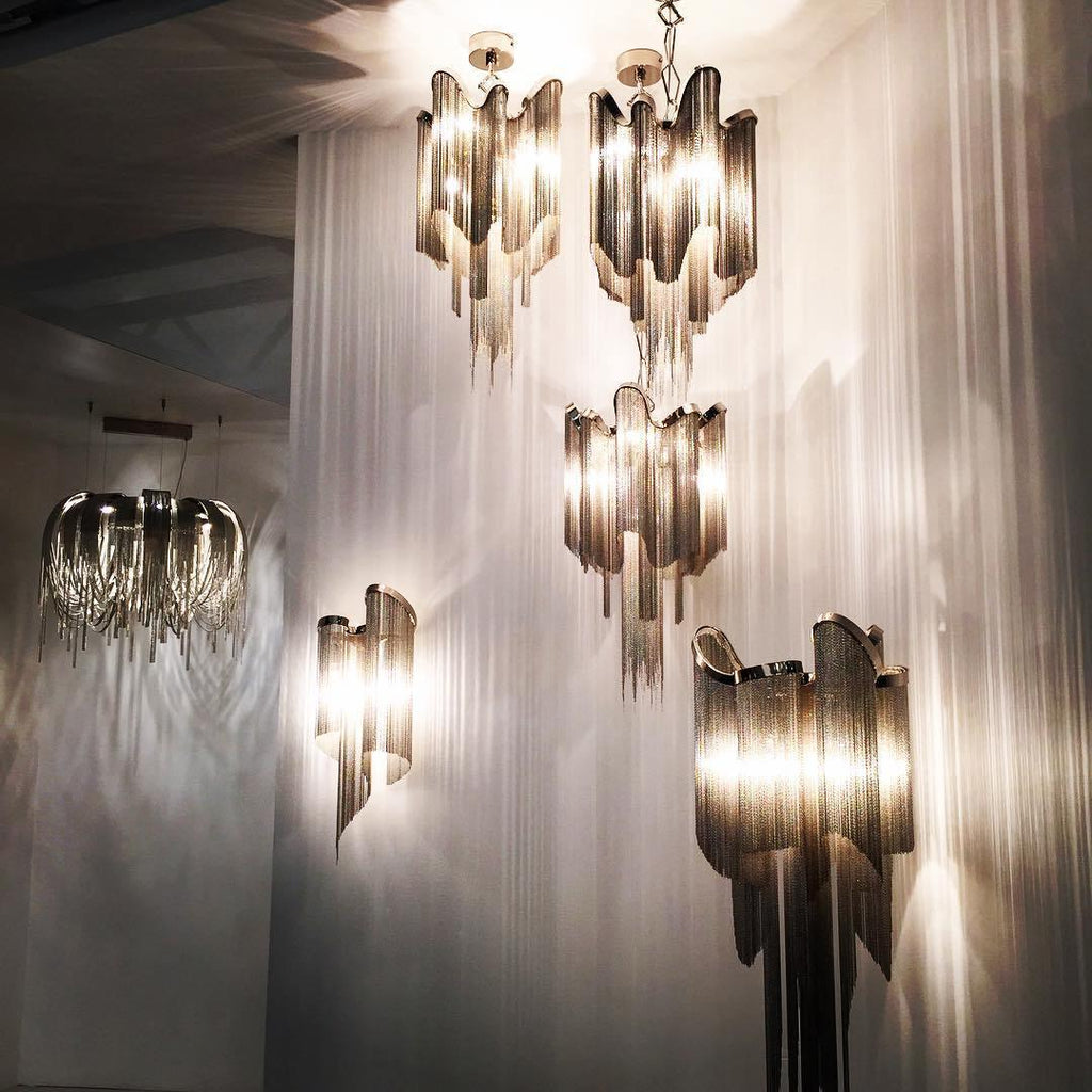 Stream Chain Chandelier-Chandelier-Manorlights