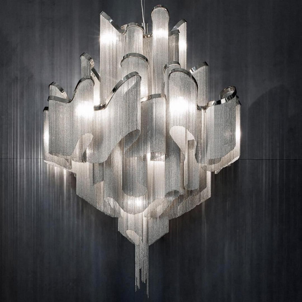 Stream Chain Chandelier-Chandelier-Manorlights