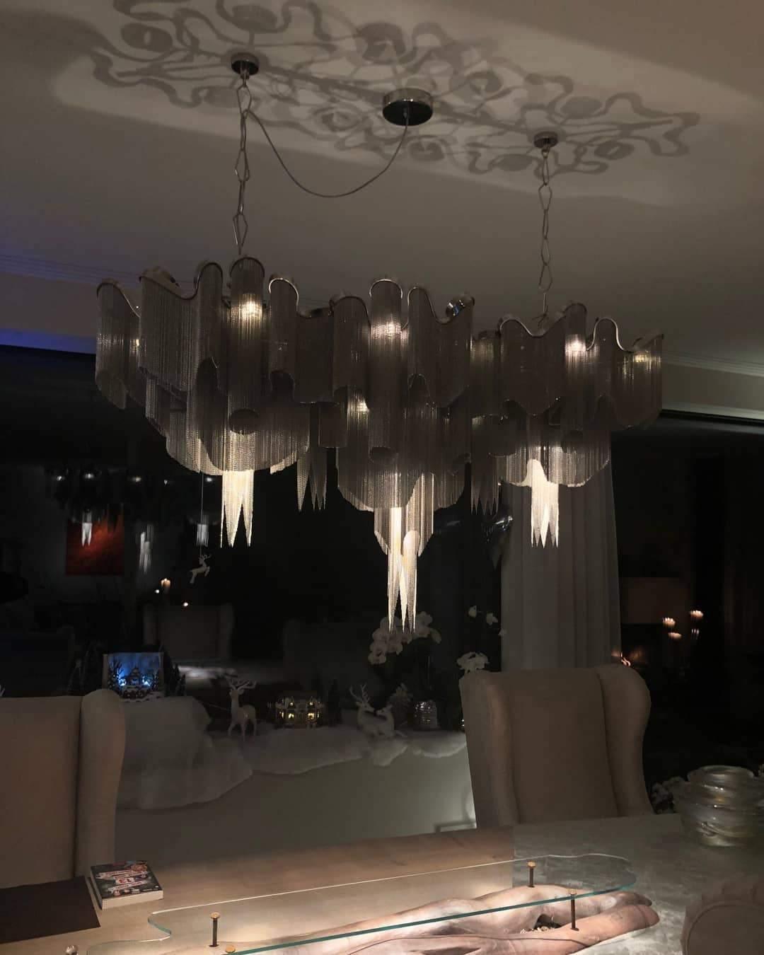 Stream Chain Chandelier-Chandelier-Manorlights