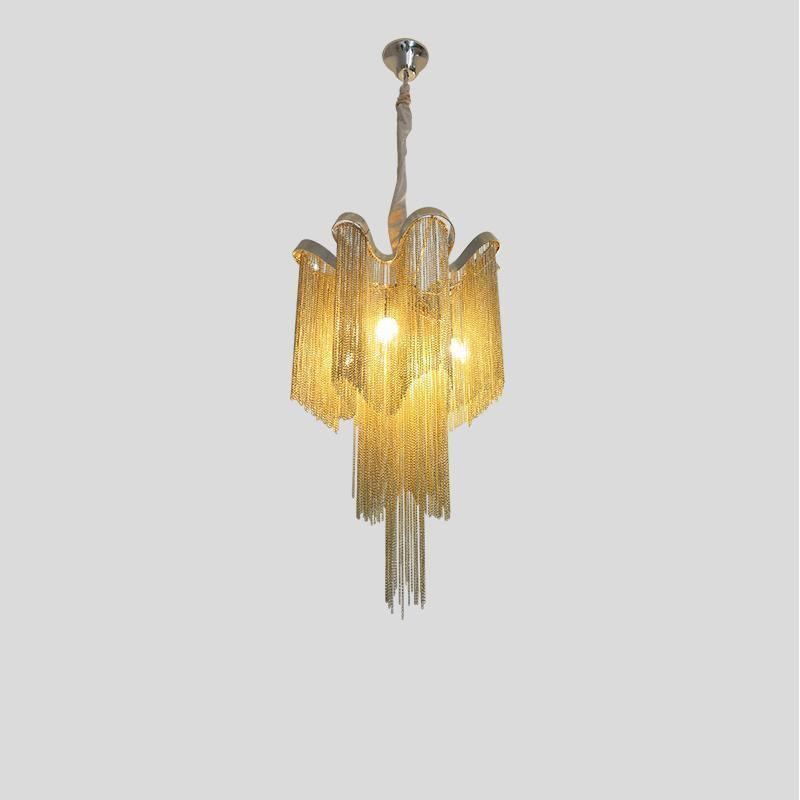 Stream Chain Chandelier-Chandelier-Manorlights