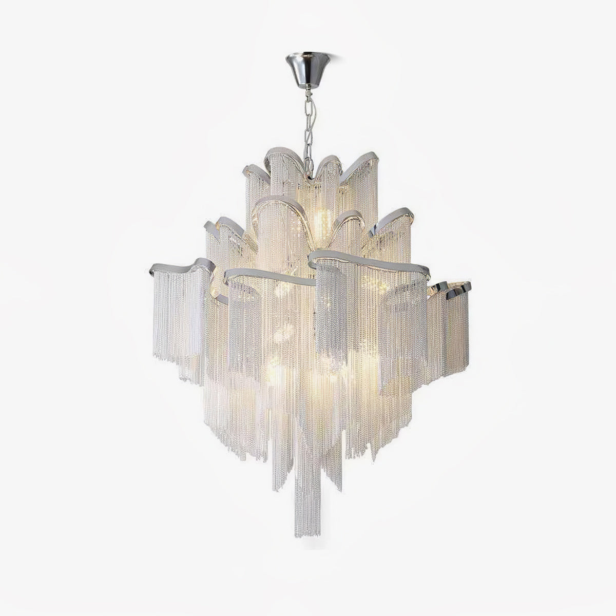 Stream Chain Chandelier-Chandelier-Manorlights