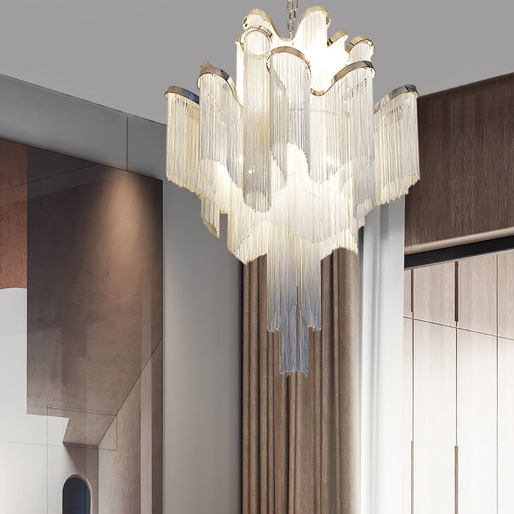 Stream Chain Chandelier-Chandelier-Manorlights