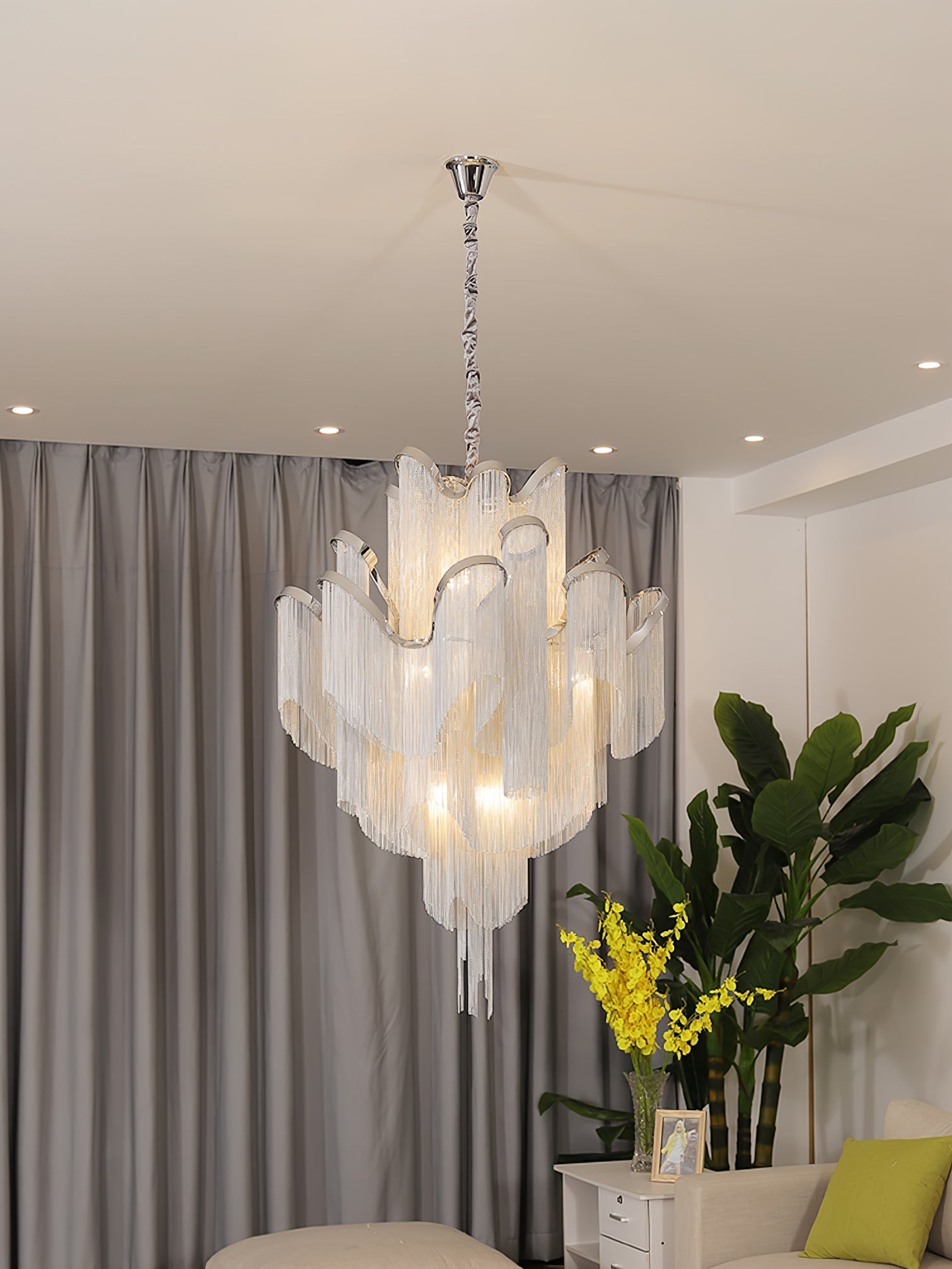 Stream Chain Chandelier-Chandelier-Manorlights
