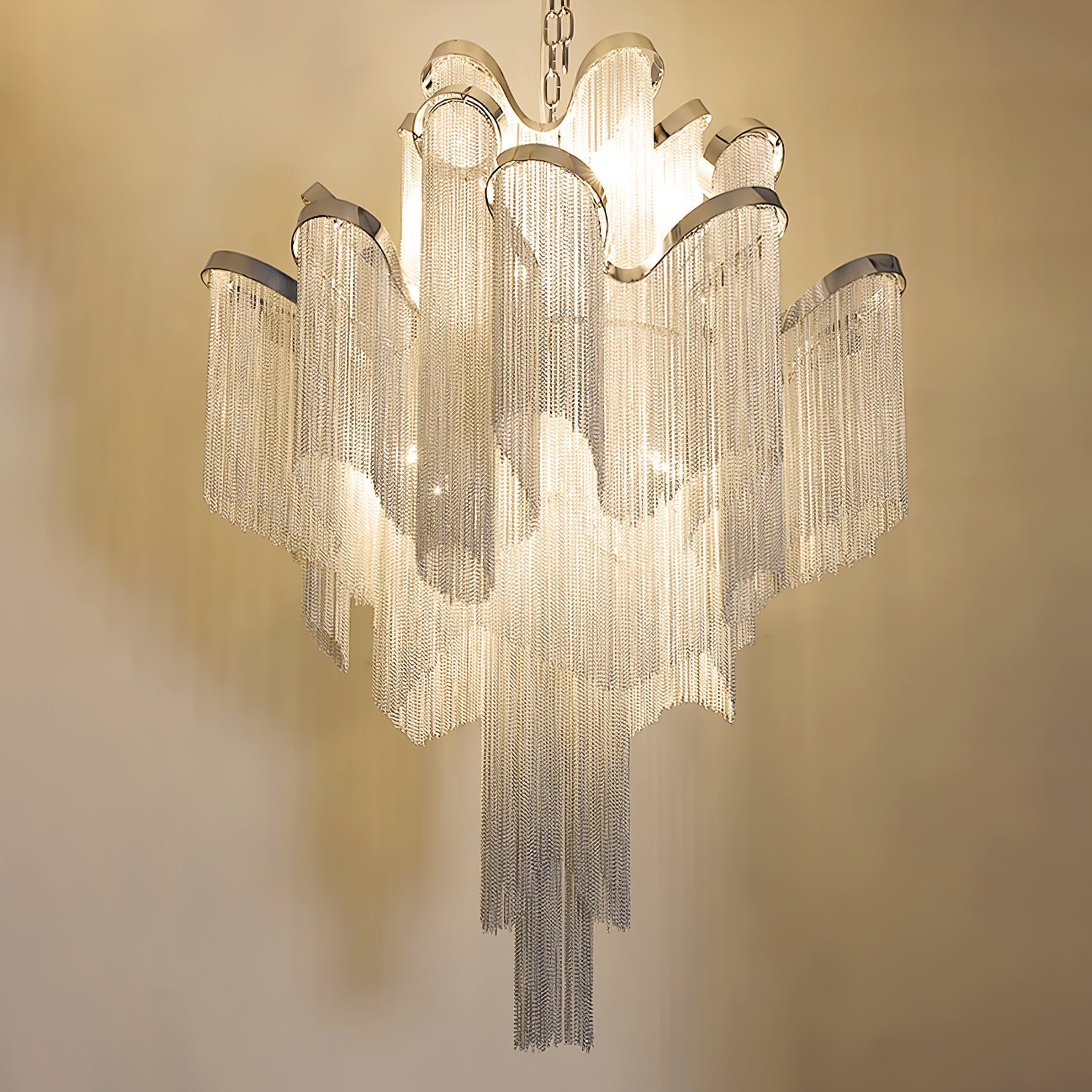 Stream Chain Chandelier-Chandelier-Manorlights