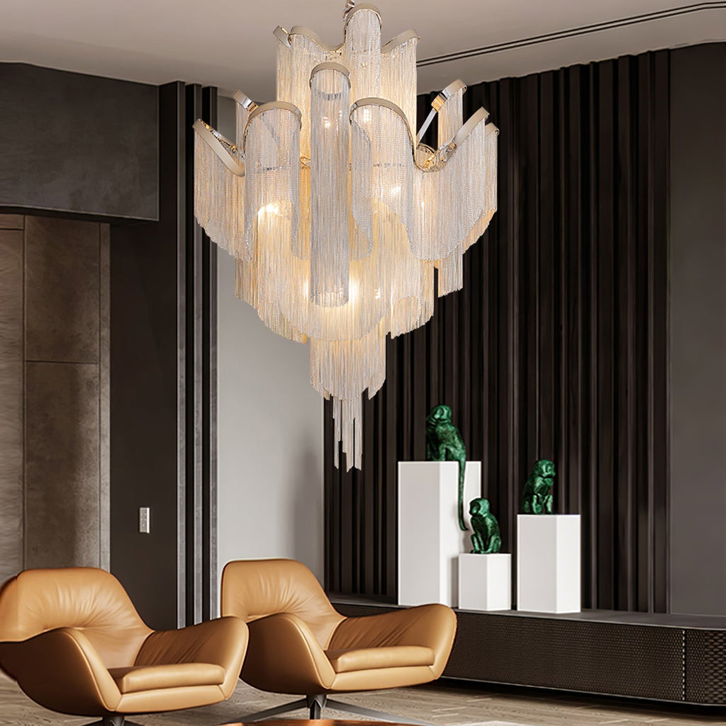 Stream Chain Chandelier-Chandelier-Manorlights