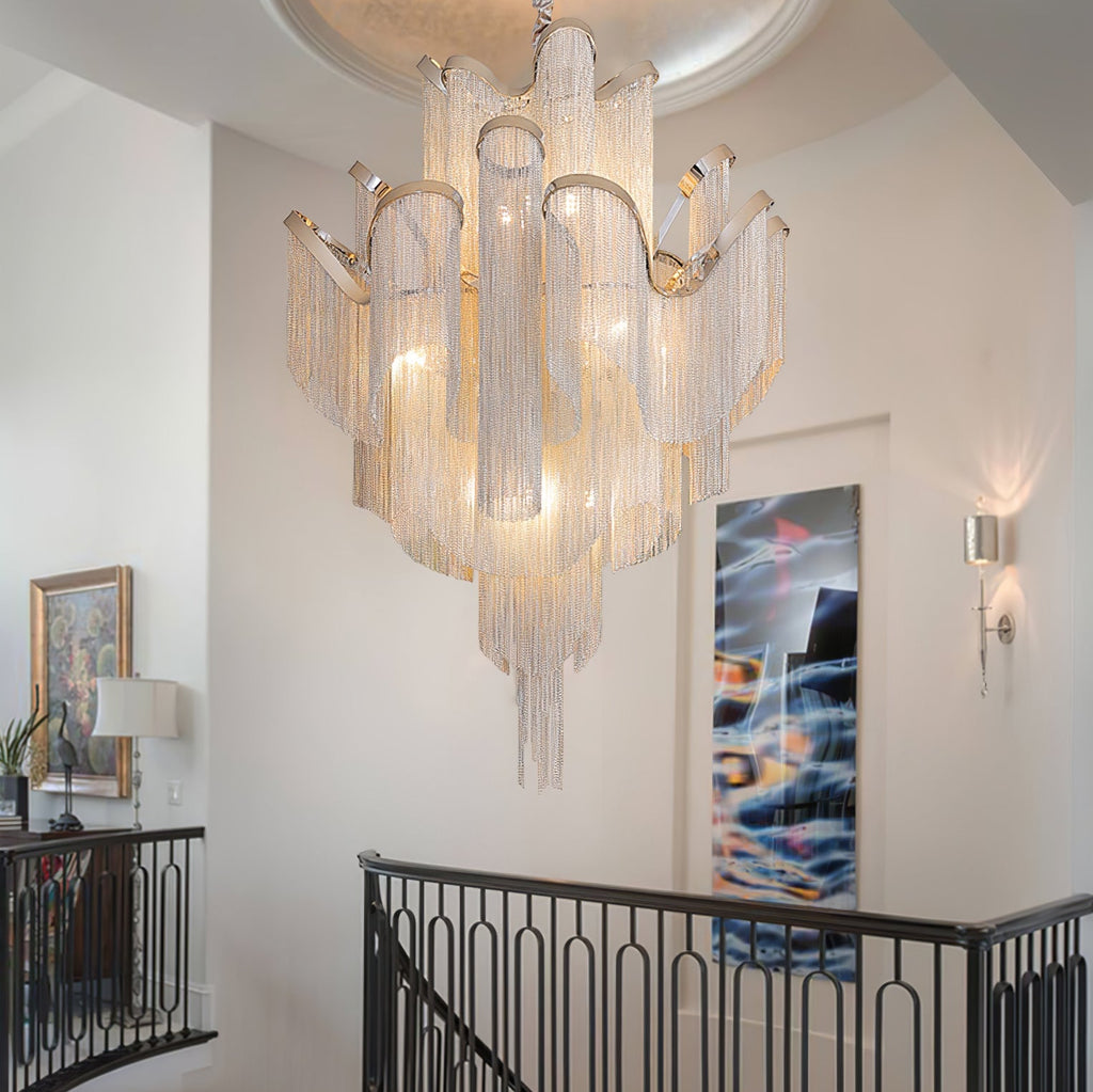 Stream Chain Chandelier-Chandelier-Manorlights