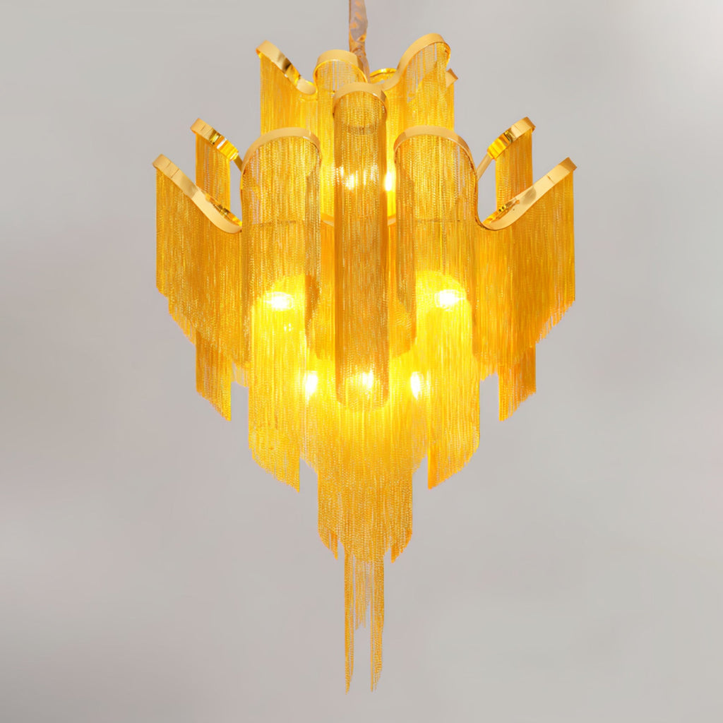 Stream Chain Chandelier-Chandelier-Manorlights