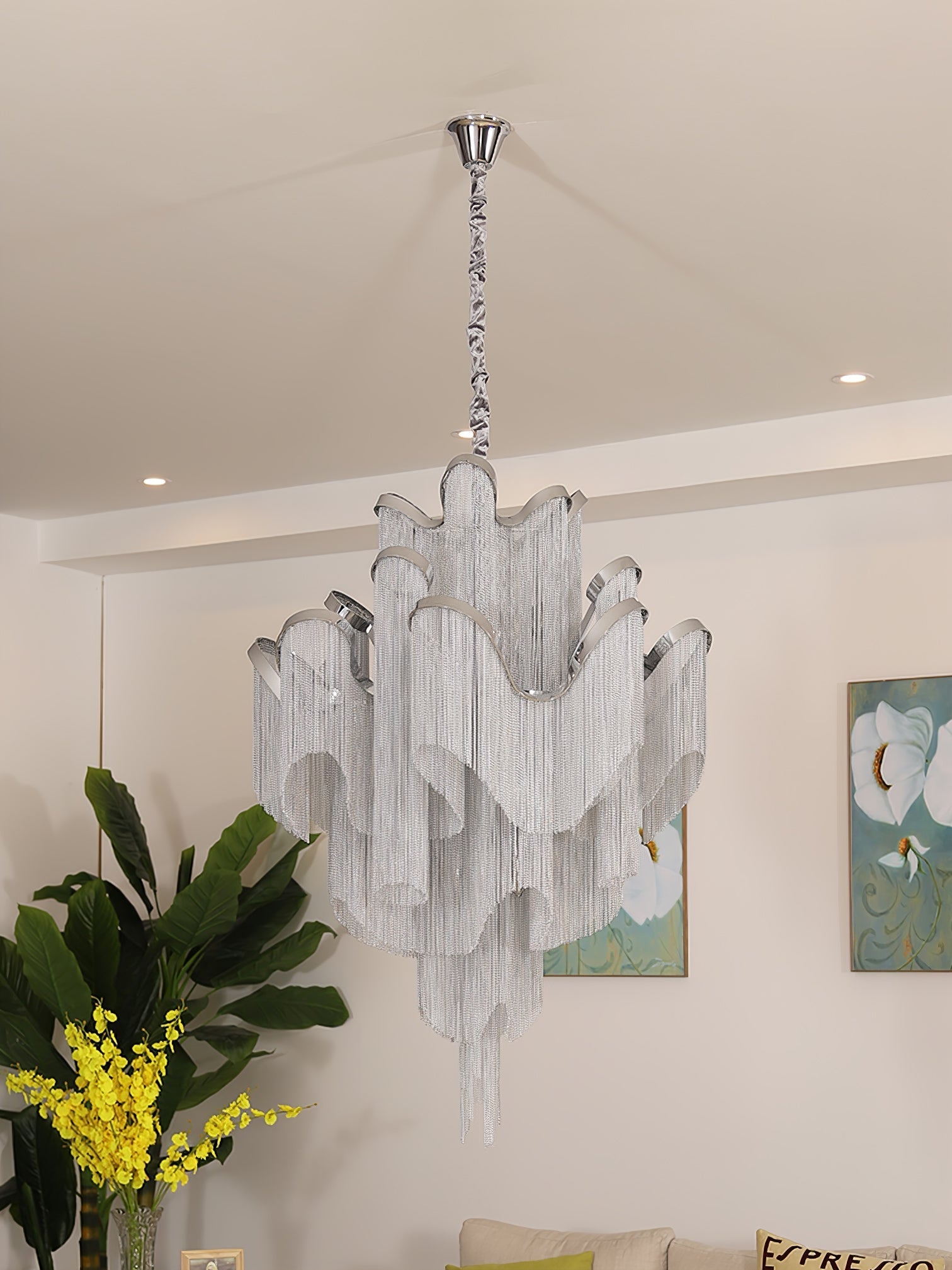 Stream Chain Chandelier-Chandelier-Manorlights