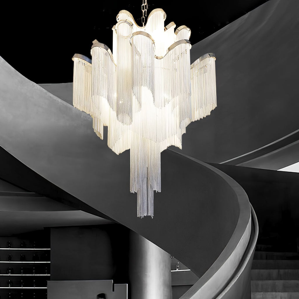 Stream Chain Chandelier-Chandelier-Manorlights