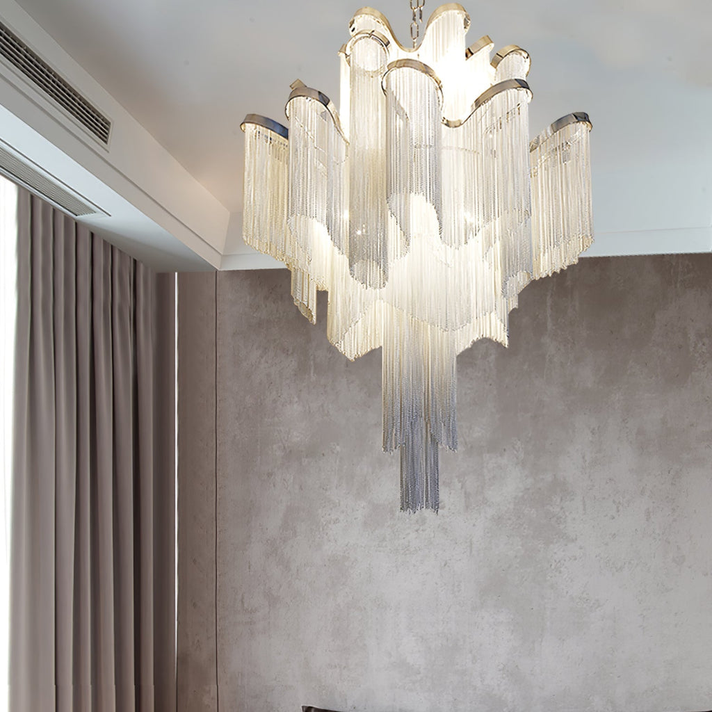 Stream Chain Chandelier-Chandelier-Manorlights
