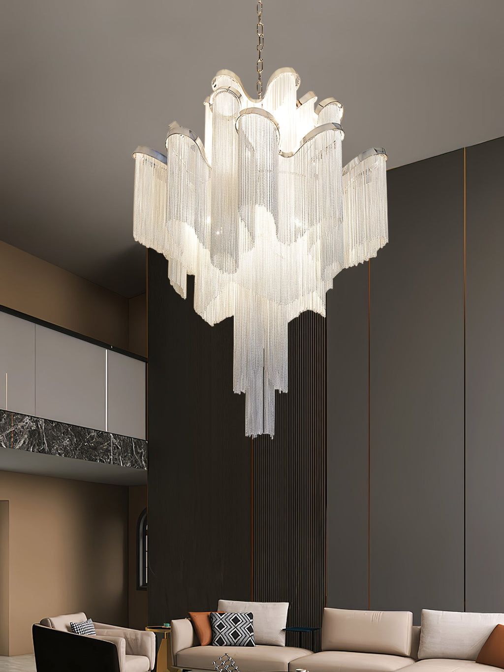 Stream Chain Chandelier-Chandelier-Manorlights