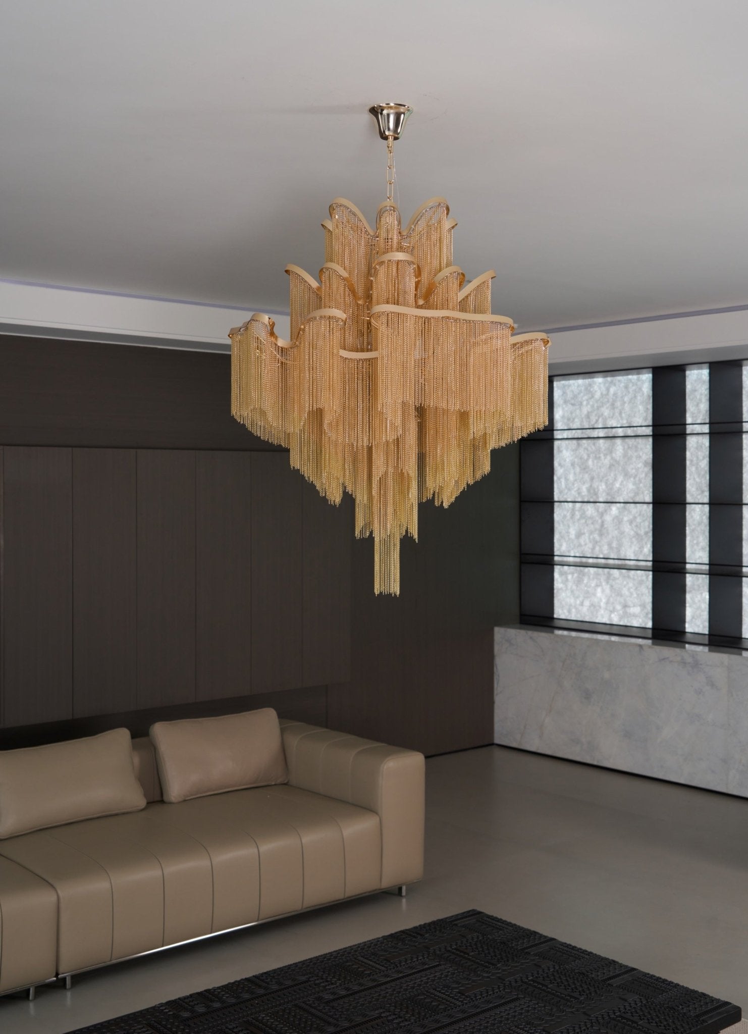Stream Chain Chandelier-Chandelier-Manorlights