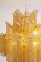 Stream Chain Chandelier-Chandelier-Manorlights