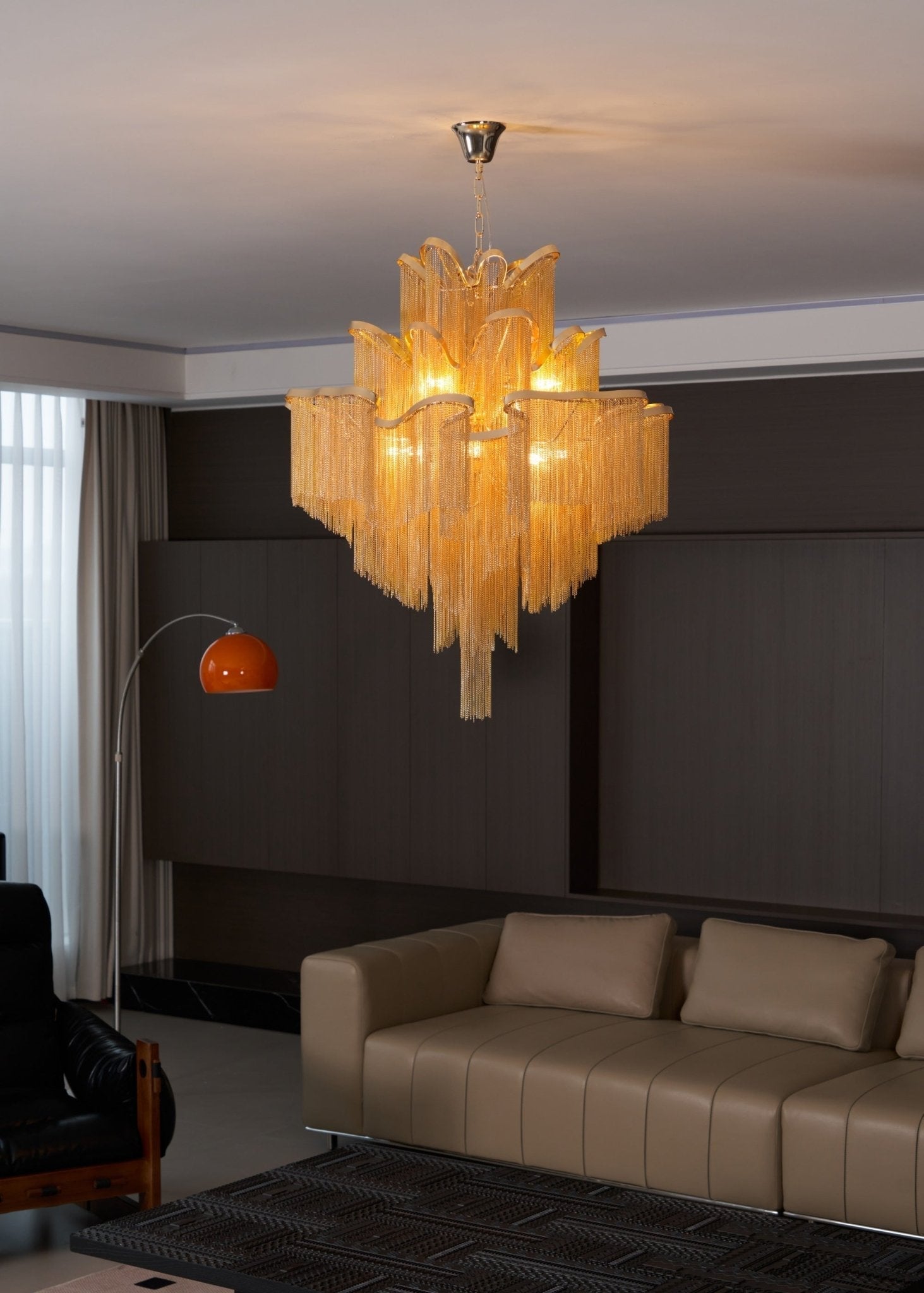 Stream Chain Chandelier-Chandelier-Manorlights