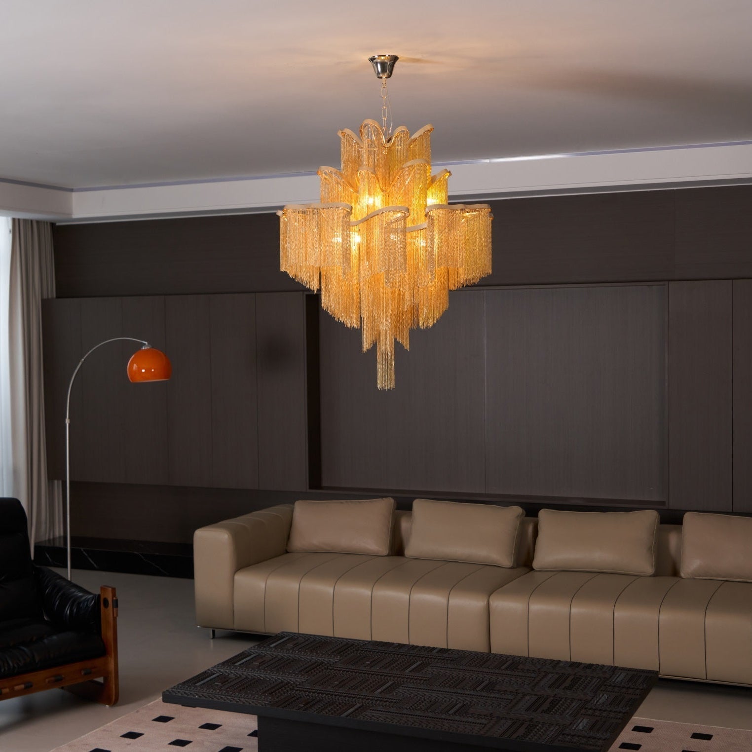 Stream Chain Chandelier-Chandelier-Manorlights