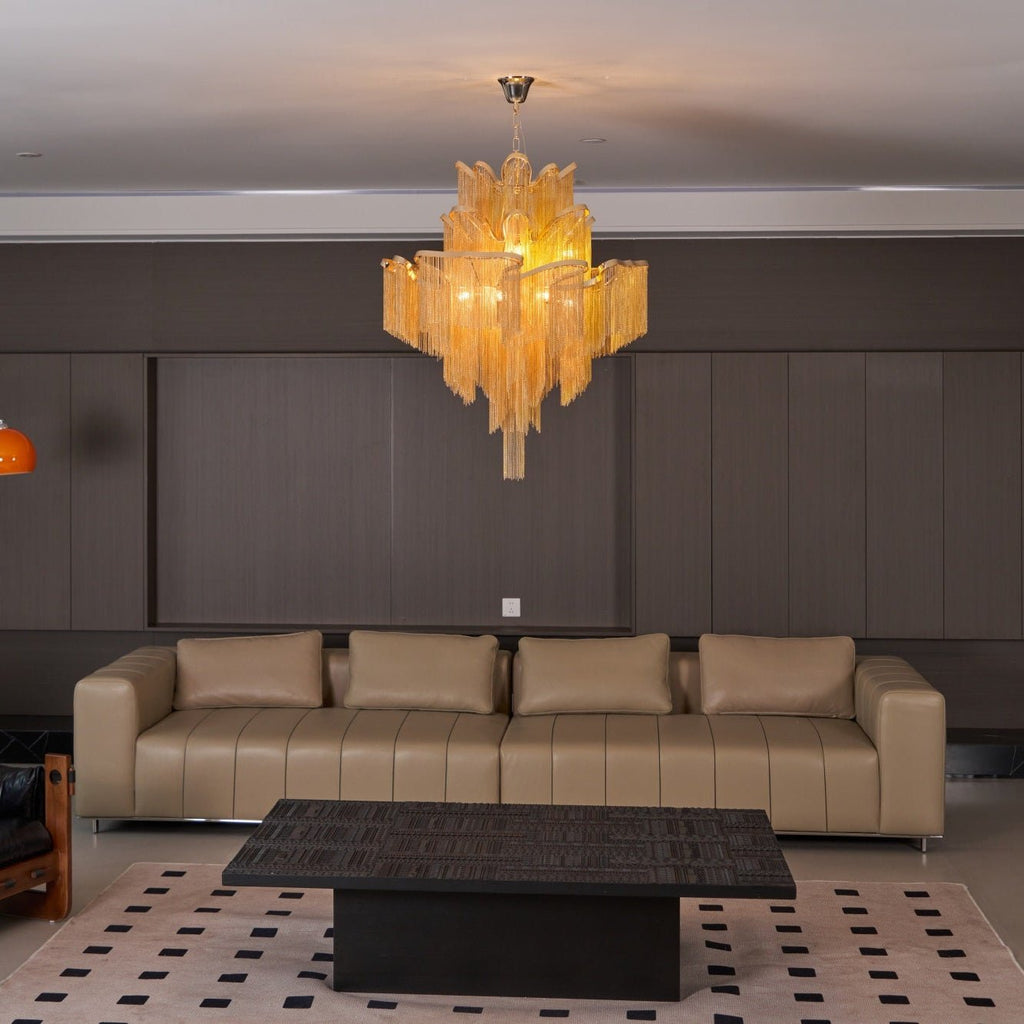 Stream Chain Chandelier-Chandelier-Manorlights