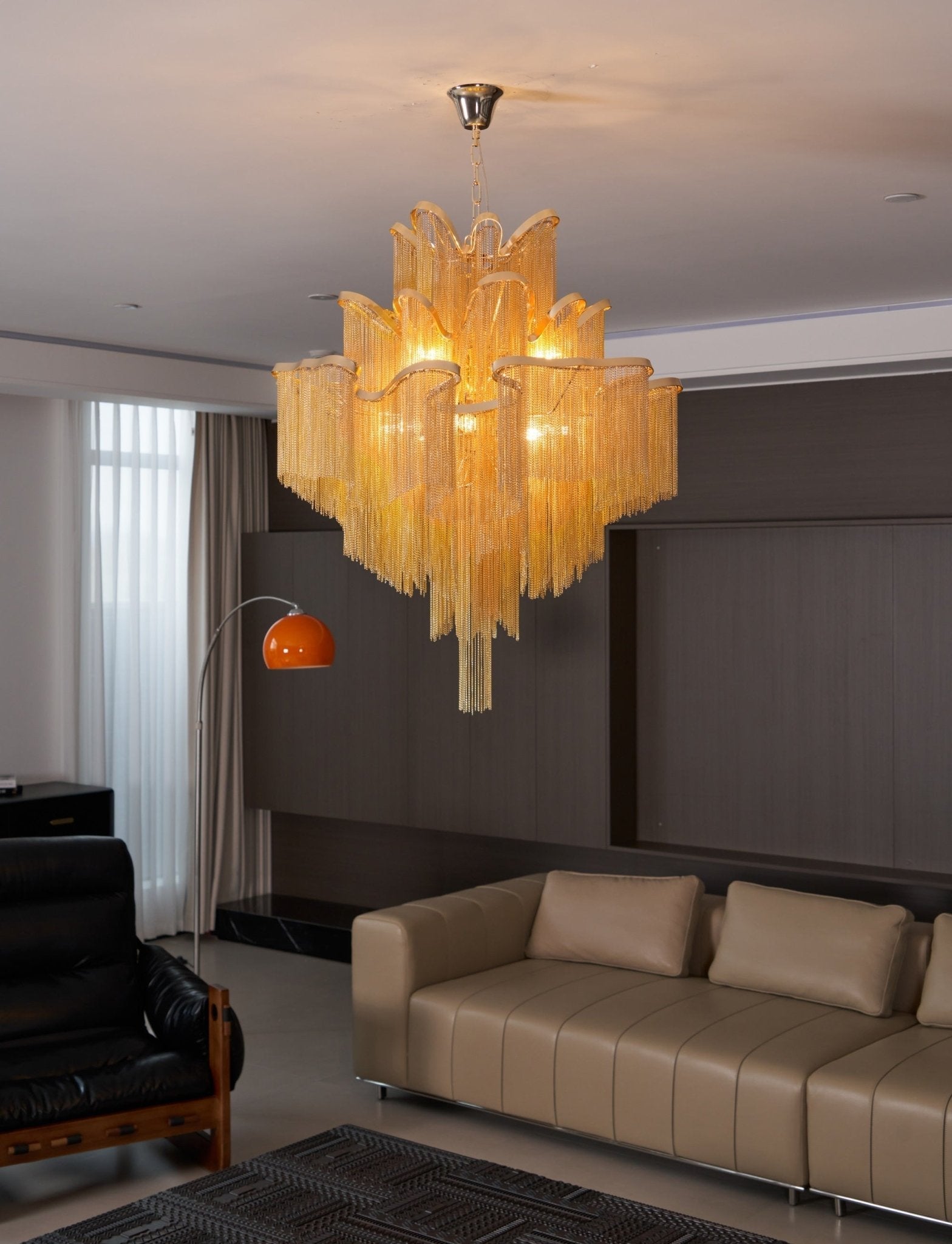 Stream Chain Chandelier-Chandelier-Manorlights