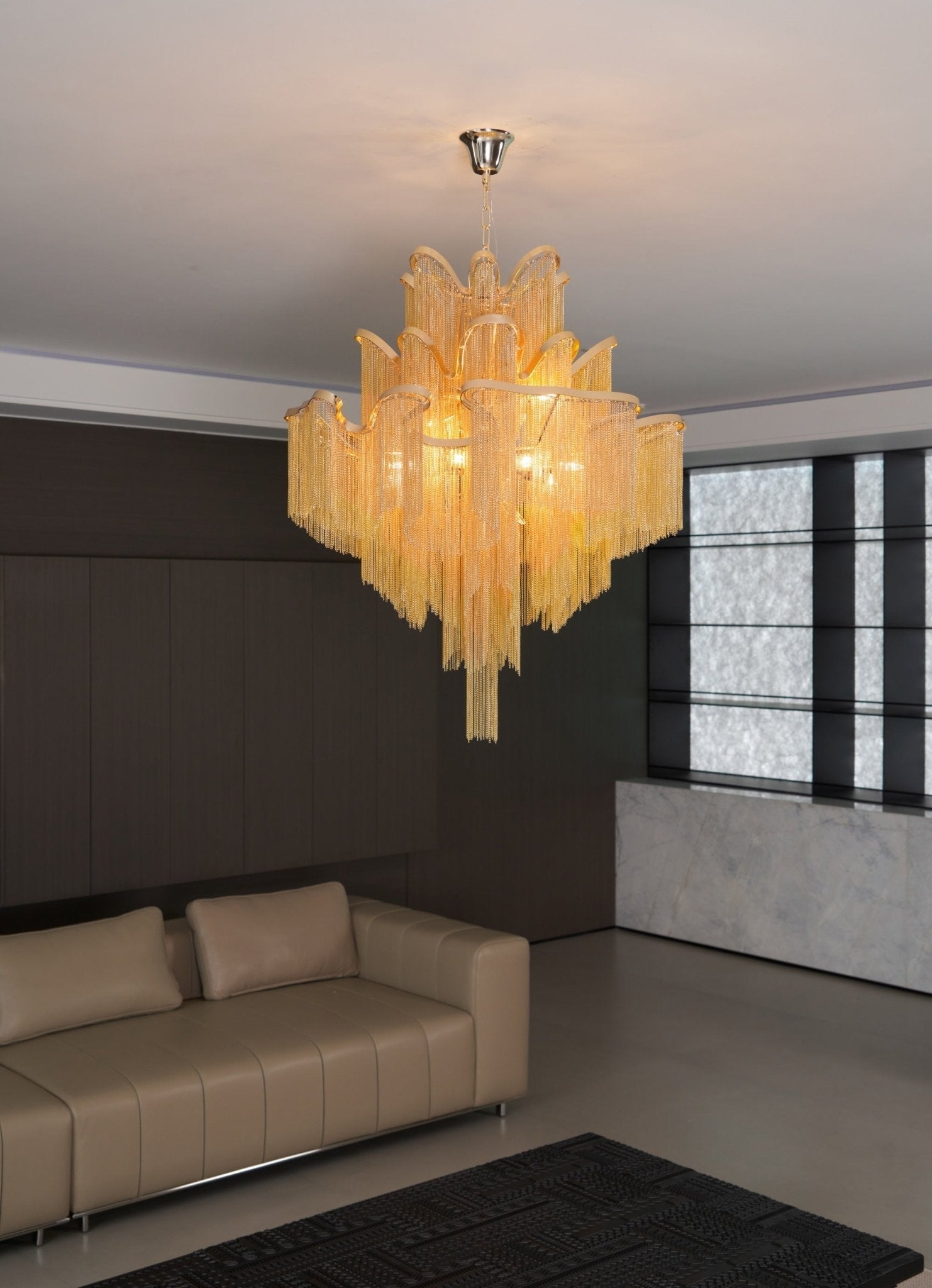 Stream Chain Chandelier-Chandelier-Manorlights