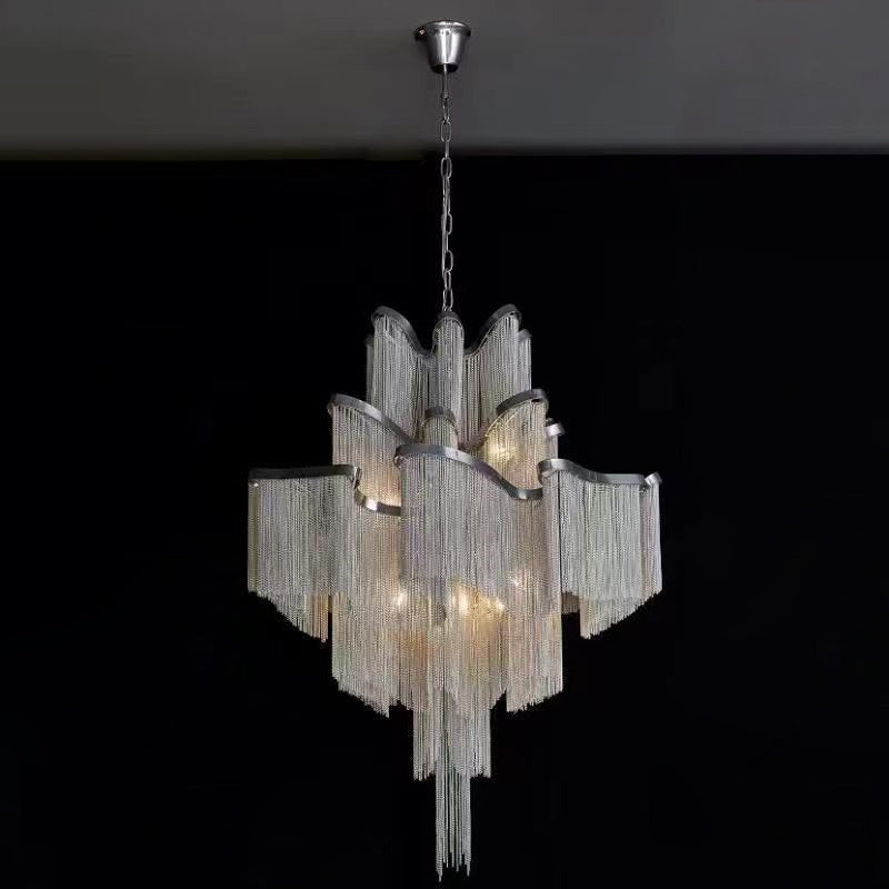 Stream Chain Chandelier-Chandelier-Manorlights