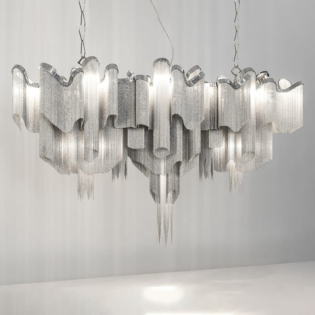 Stream Chain Chandelier-Chandelier-Manorlights