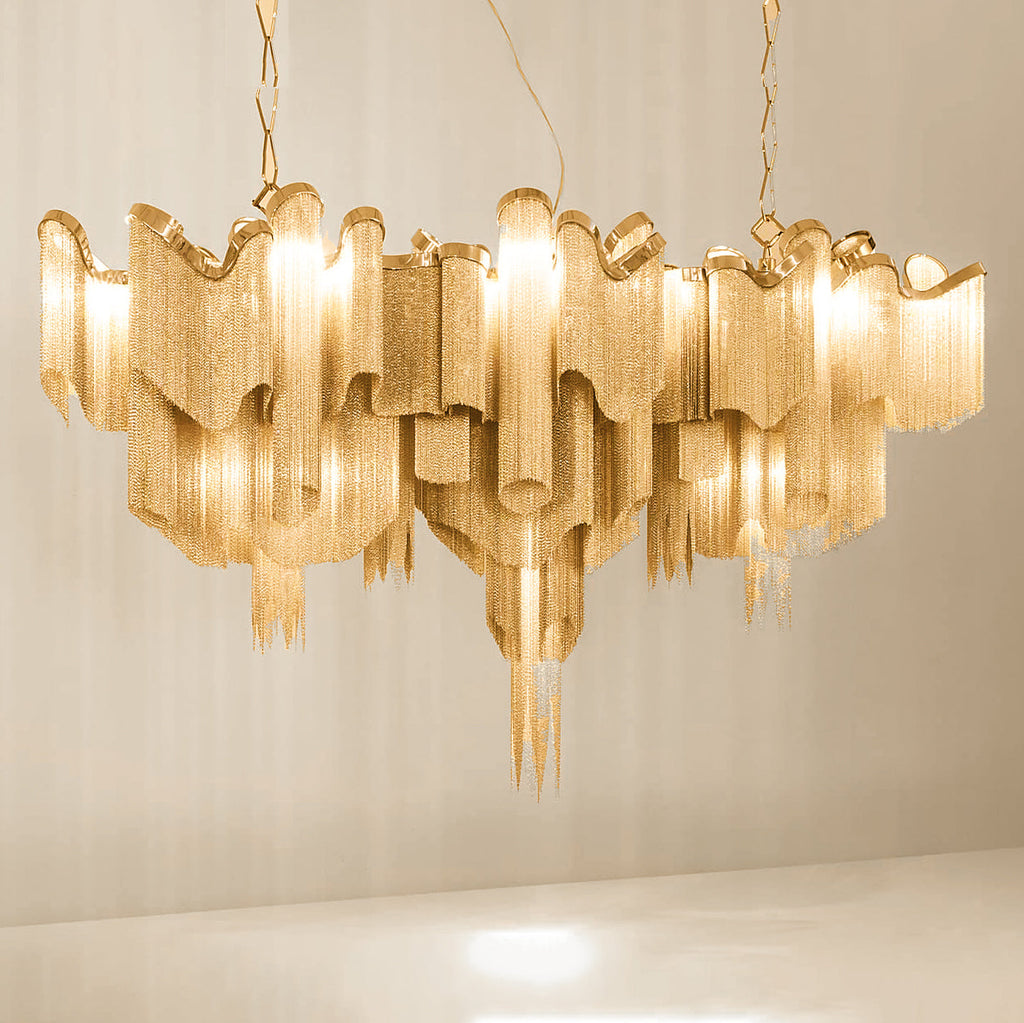 Stream Chain Chandelier-Chandelier-Manorlights