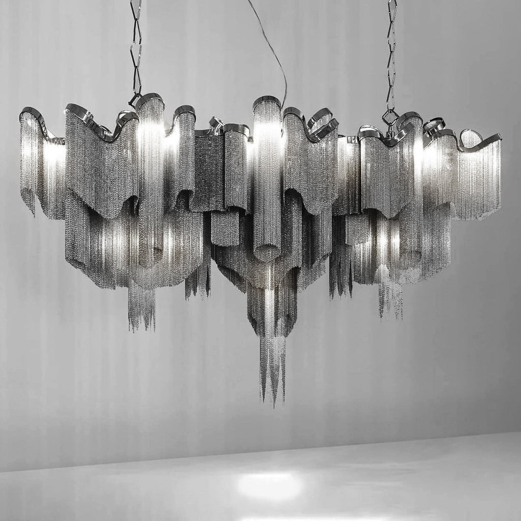 Stream Chain Chandelier-Chandelier-Manorlights
