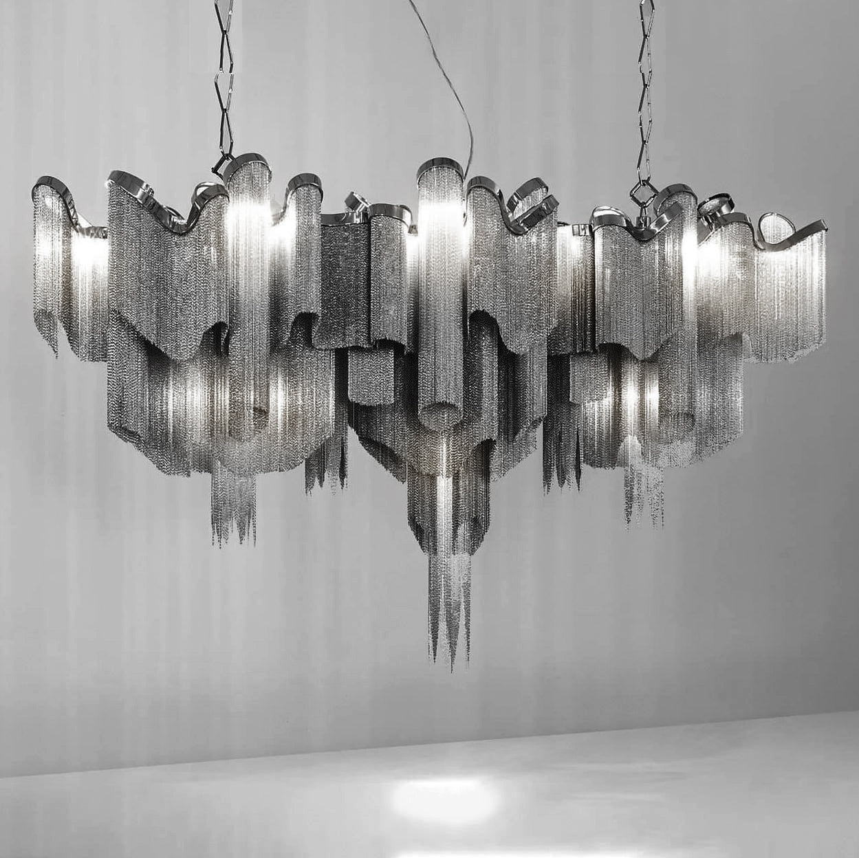Stream Chain Chandelier-Chandelier-Manorlights