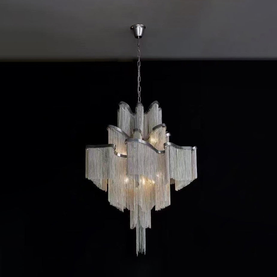Stream Chain Chandelier-Chandelier-Manorlights