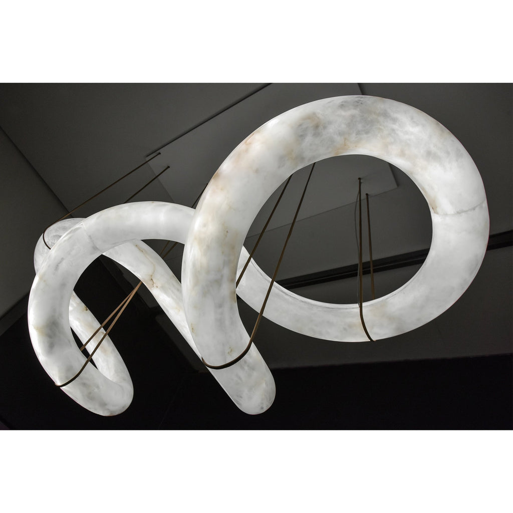 Streamlined Alabaster Pendant Lamp by Manor Lights