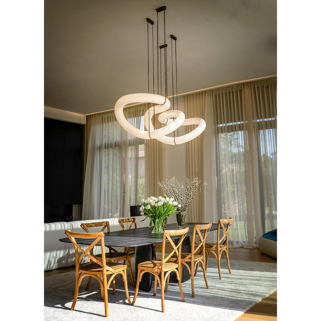 Streamlined Alabaster Pendant Lamp by Manor Lights