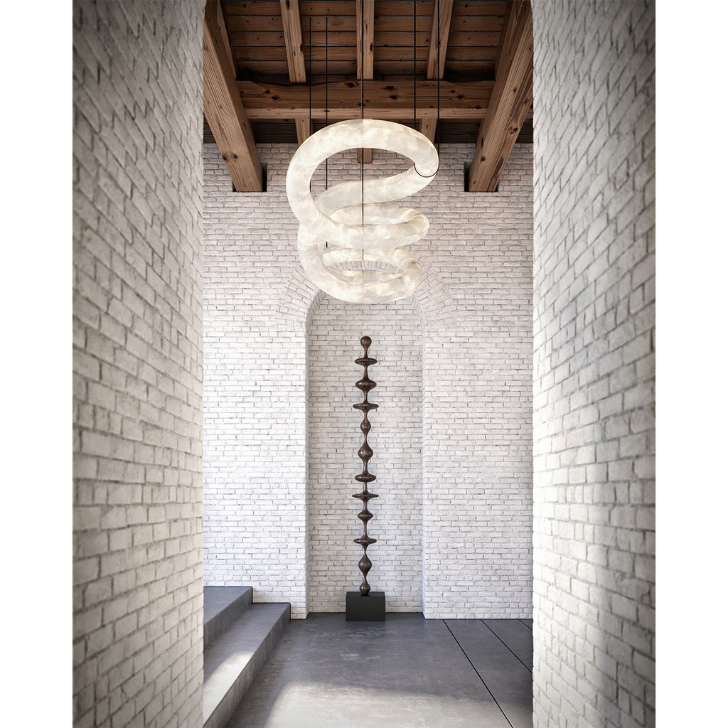 Streamlined Alabaster Pendant Lamp by Manor Lights