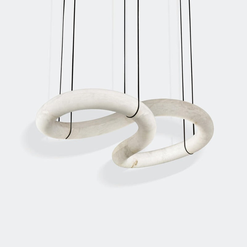 Streamlined Alabaster Pendant Lamp by Manor Lights
