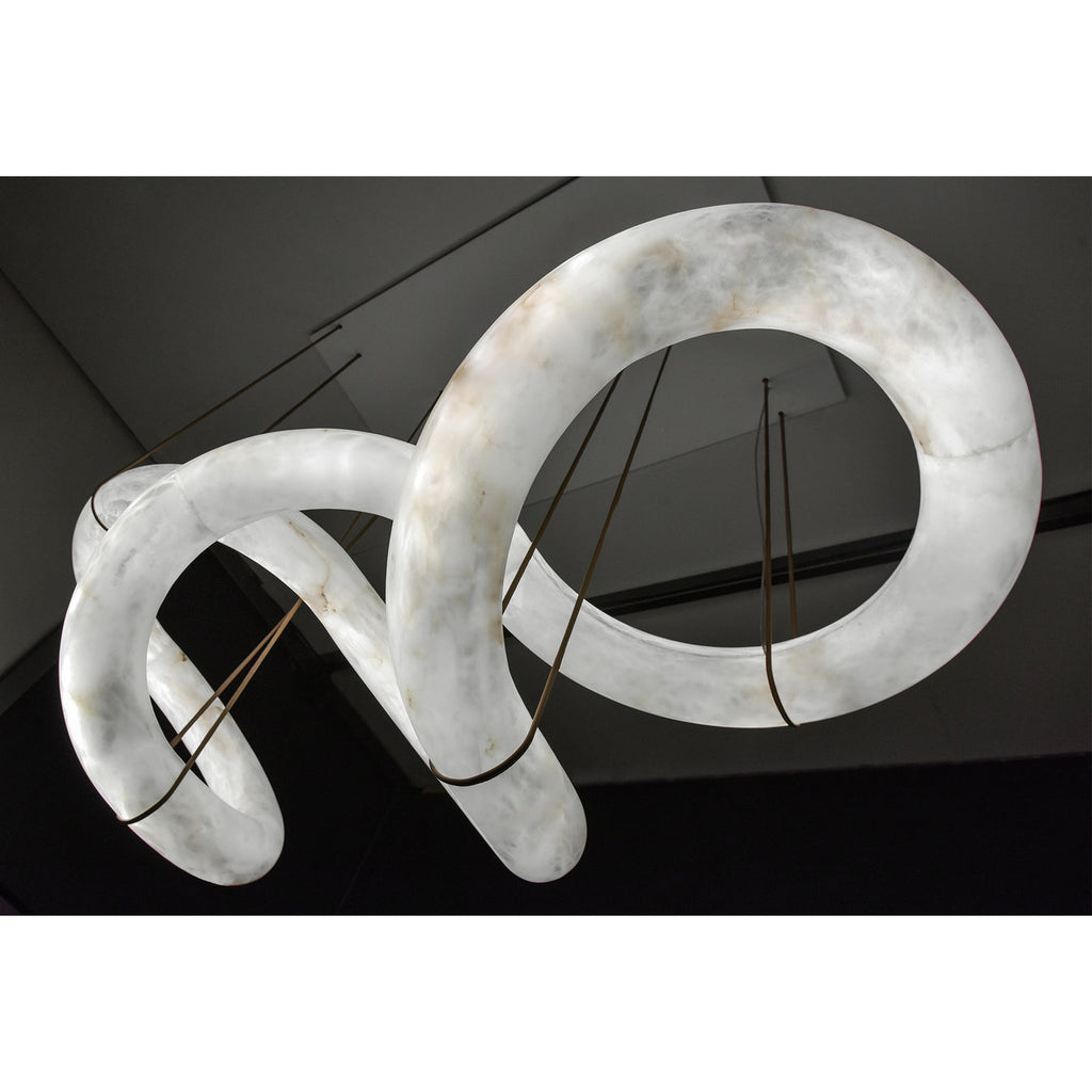 Streamlined Alabaster Pendant Lamp by Manor Lights