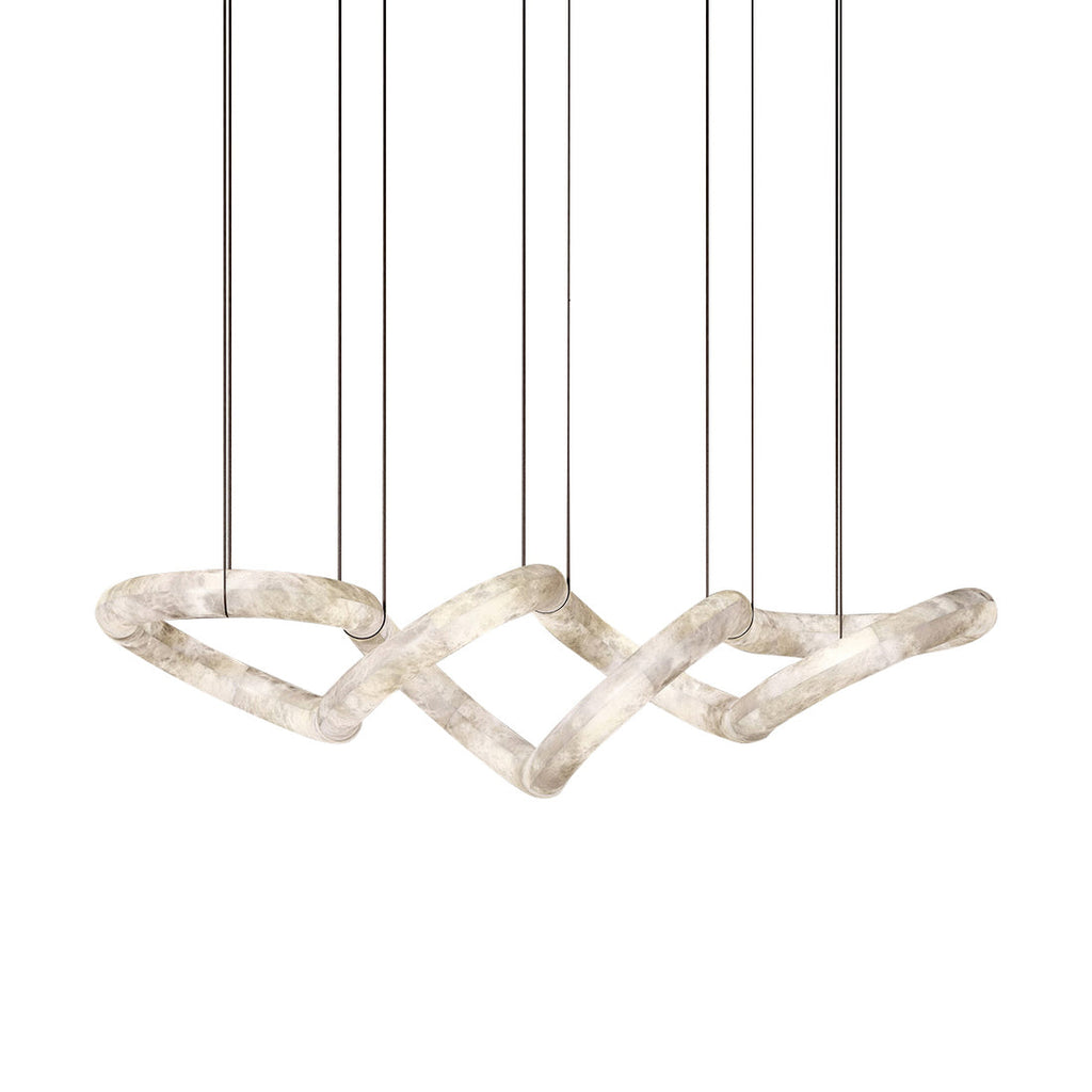 Streamlined Alabaster Pendant Lamp by Manor Lights