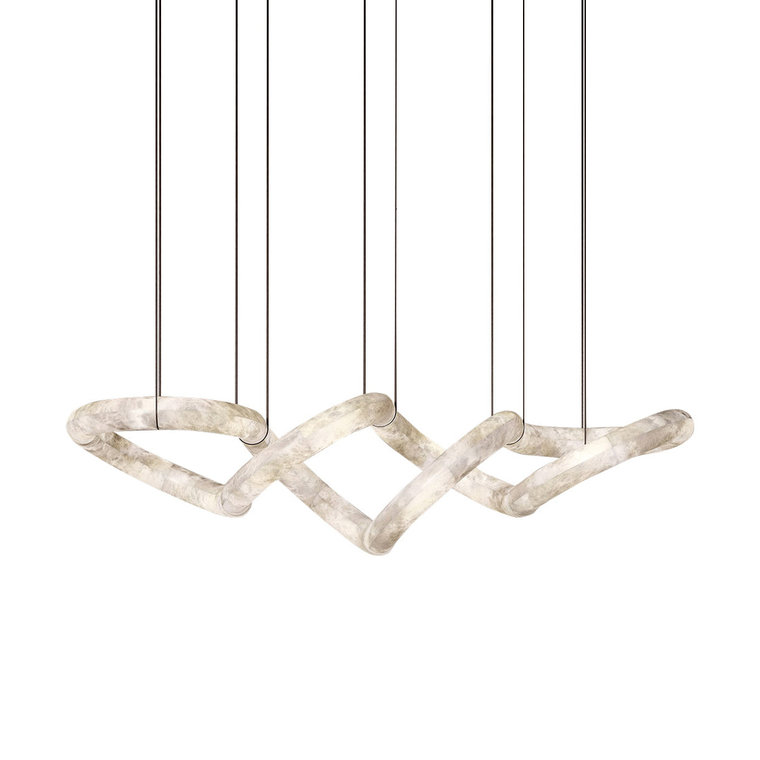 Streamlined Alabaster Pendant Lamp by Manor Lights
