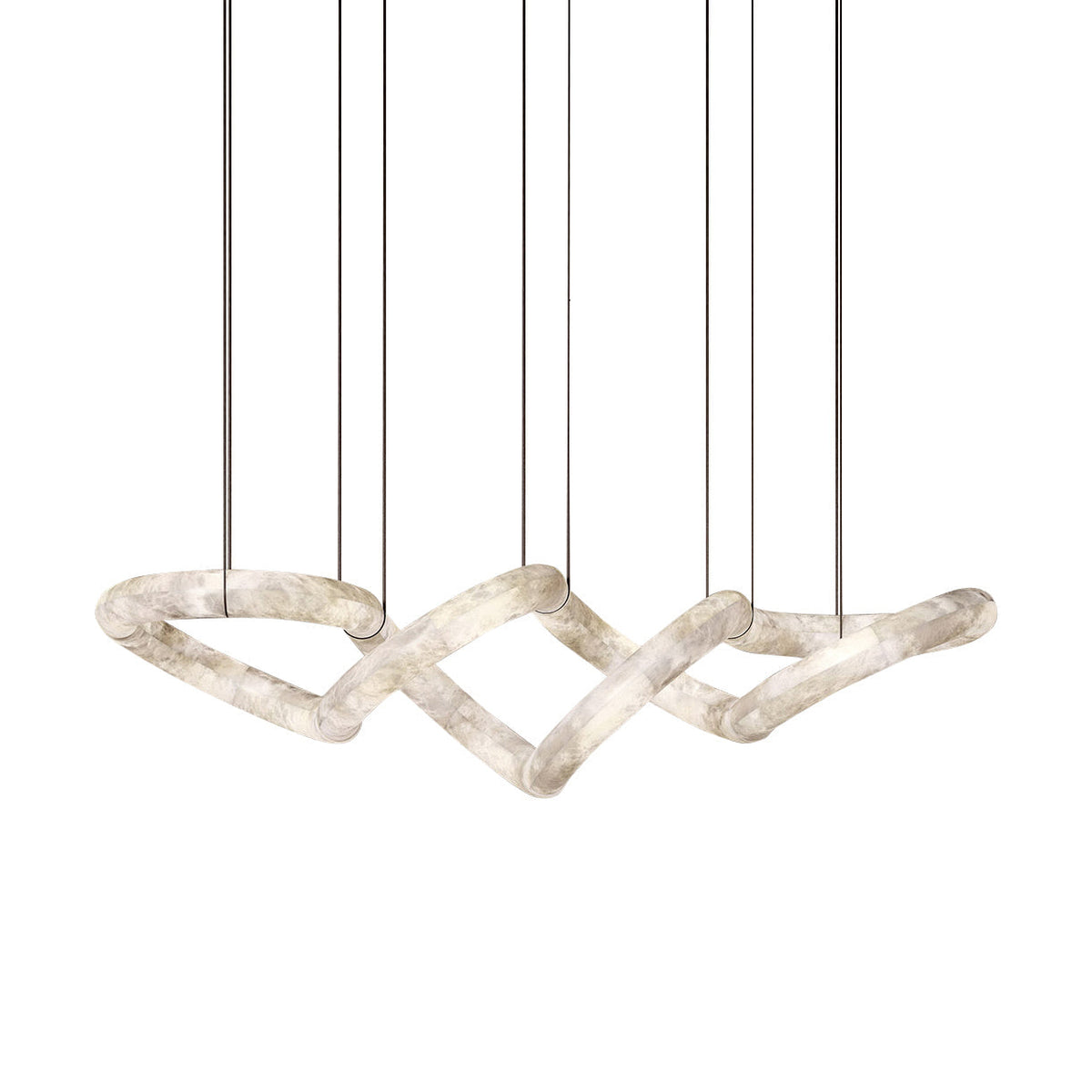 Streamlined Alabaster Pendant Lamp by Manor Lights