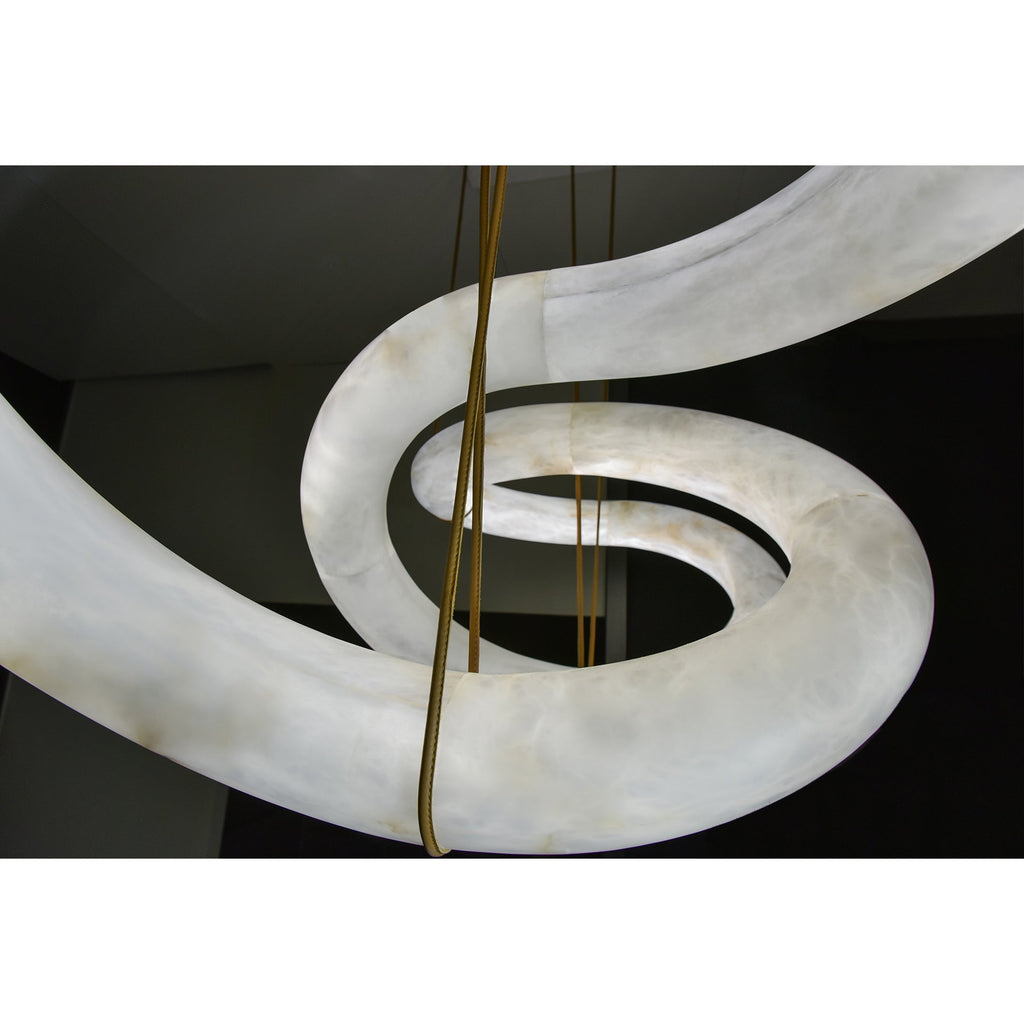 Streamlined Alabaster Pendant Lamp by Manor Lights