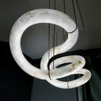 Streamlined Alabaster Pendant Lamp by Manor Lights