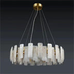 Dien Alabaster Round Chandelier-chandeliers for dining room,chandeliers for stairways,chandeliers for foyer,chandeliers for bedrooms,chandeliers for kitchen,chandeliers for living room-Manorlights