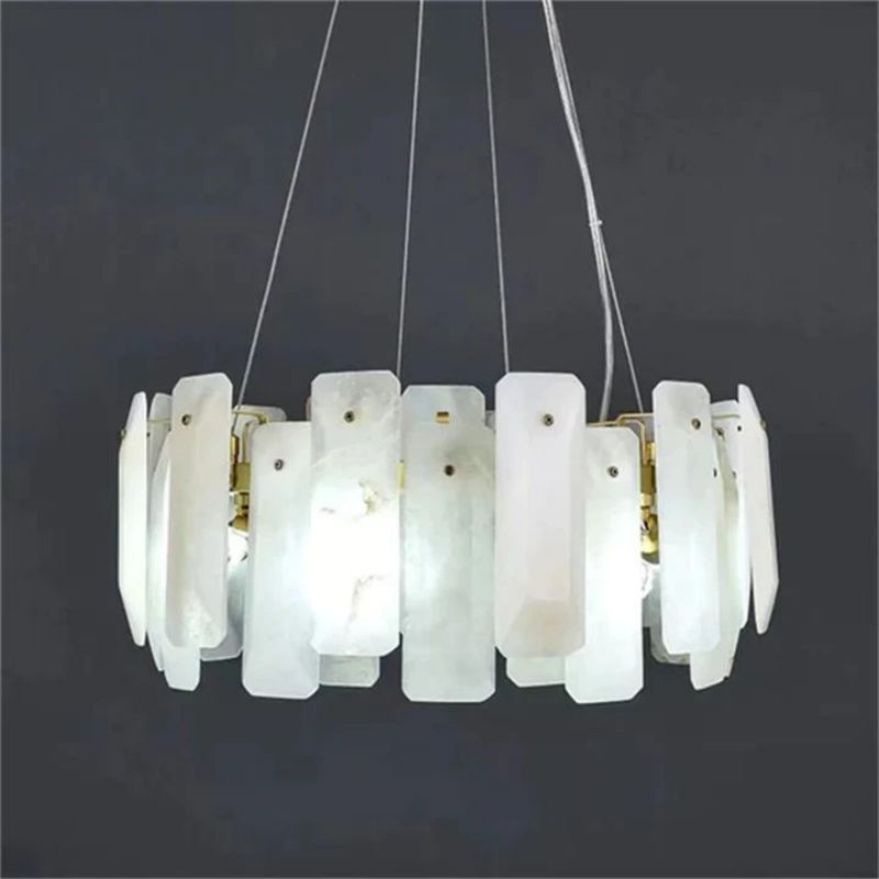 Dien Alabaster Round Chandelier-chandeliers for dining room,chandeliers for stairways,chandeliers for foyer,chandeliers for bedrooms,chandeliers for kitchen,chandeliers for living room-Manorlights