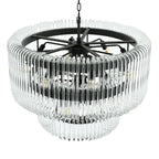 Sutton House Modern Glass Chandelier - Bronze
