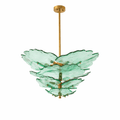 Verdant Petal Murano Glass Chandelier by Manor Lights