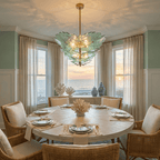 Verdant Petal Murano Glass Chandelier by Manor Lights