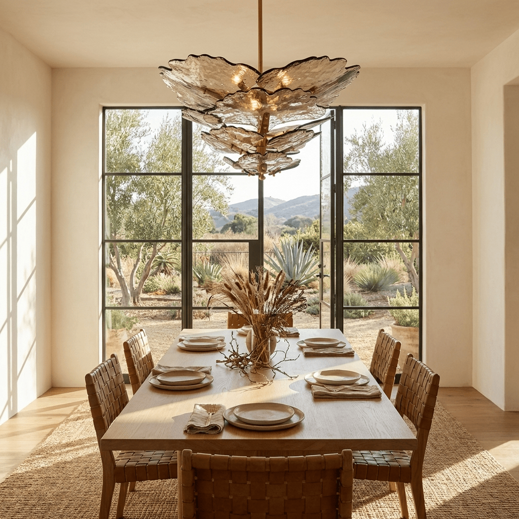 Verdant Petal Murano Glass Chandelier by Manor Lights