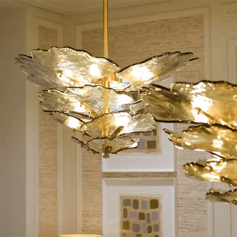 Verdant Petal Murano Glass Chandelier by Manor Lights